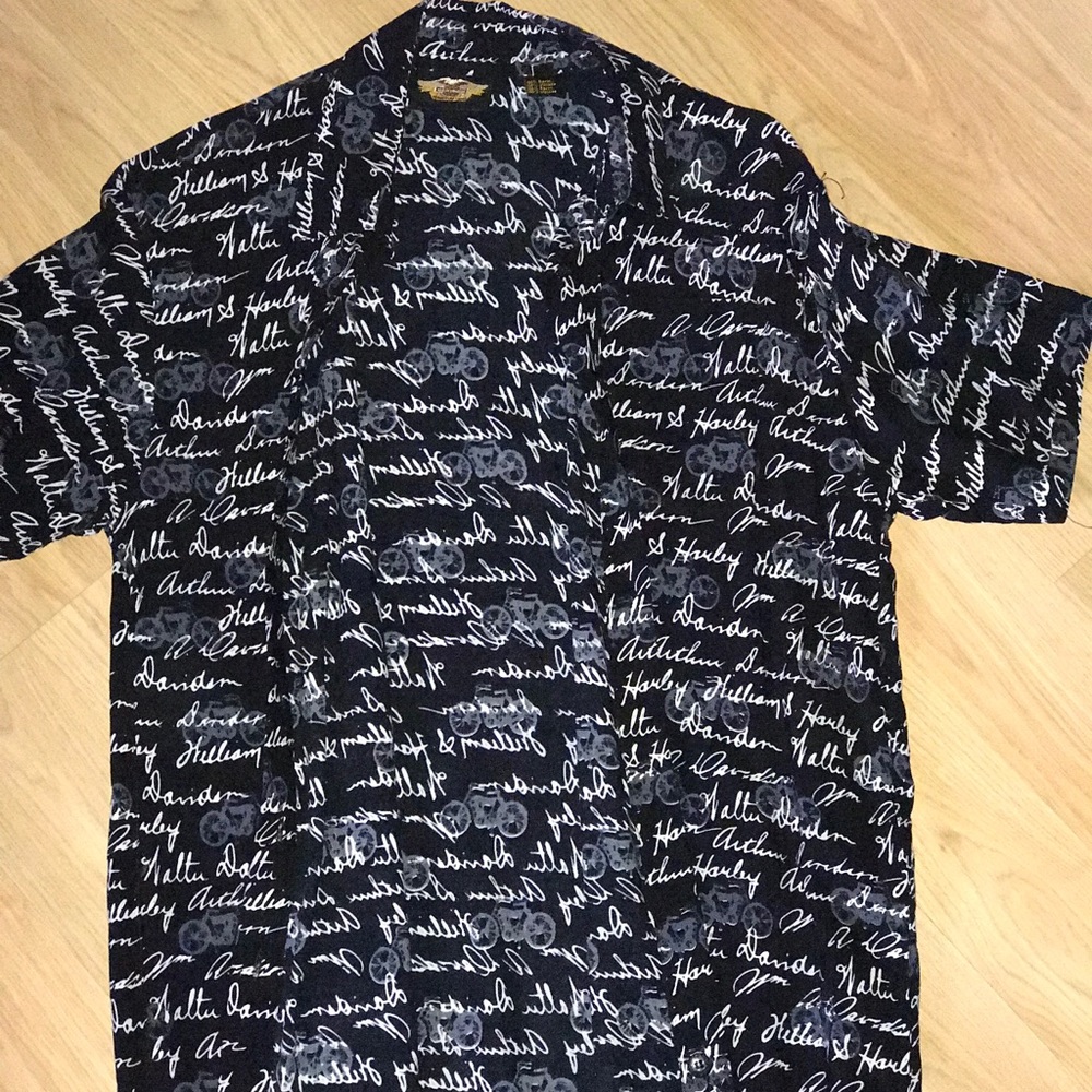 Harley Davidson button down blouse